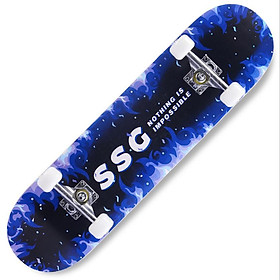 Ván Trượt Thể Thao Skateboard Mặt Nhám Cao Cấp (Khung hợp kim  + bánh cao su cao cấp)