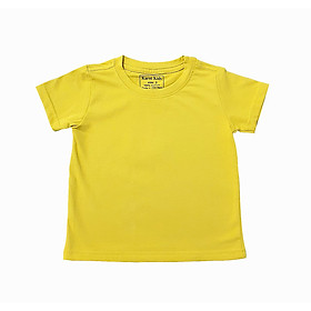 Áo thun bé trai cổ tròn không in thêu chất cotton dành cho bé từ 7kg đến 25kg