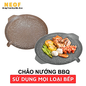 Chảo Nướng Hàn Quốc BBQ Hàn Quốc 5 Lớp Chống Dính size 28cm - Có Rãnh Thoát Dầu - Dùng mọi Loại Bếp