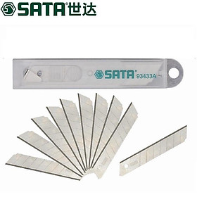 Lưỡi dao rọc thẳng thép SK2 18mm, 10lưỡi/hộp (cho dao 93422A, 93482 ) 93433A
