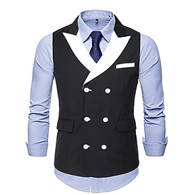 Áo vest nam Áo gile nam chất liệu Polyester độc đáo thiết kế đặc săc thanh lịch 2 hàng cúc trẻ trung năng động H66