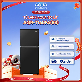[DAILY] Tủ lạnh AQUA ngăn đá trên 130L AQR-T160FA(BS) - Freeship toàn quốc - Hàng chính hãng - Bảo hành 2 năm