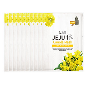 Bộ Mặt Nạ Dưỡng Tinh Chất Hoa Cải Dầu SNP Canola Jeju Canola Mask (10 Miếng)