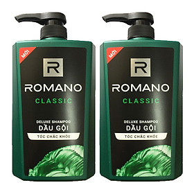 Bộ 2 Chai dầu Gội Romano Classic 650ml*2 +Tặng 5 gói dầu gội