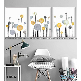 Mua Bộ 3 tranh canvas hoa trừu tượng