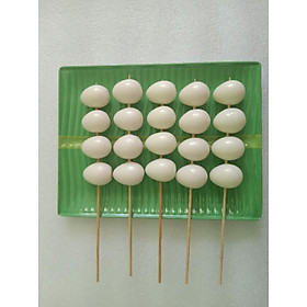 Mua trứng cút_ mô hình xiên que bằng nhựa