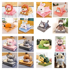 Mua (Tặng móc dán tường siêu dính) Bộ chăn gối đa năng tiện ích thú dài cao cấp Fhome668