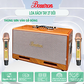 Mua Loa karaoke xách tay K2 PLus Thương hiệu Bossinon công suất 600W-Thùng loa sơn vân gỗ phủ bóng chống trầy  6 dường tiếng - HÀNG CHÍNH HÃNG