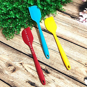 SPATULA Cây VÉT bột, Phới dẹt SILICON nguyên khối 27cm. Dụng cụ là miếng vét bột, vét kem, vét thực phẩm, mỏng dẻo ĐÁNG YÊU dễ sử dụng. Phù hợp cho GIA ĐÌNH và các TIỆM BÁNH chuyên nghiệp. 