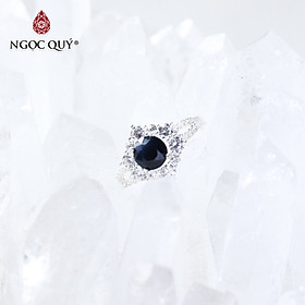  Nhẫn bạc nữ đá Sapphire mệnh thủy, mộc - Ngọc Quý Gemstones