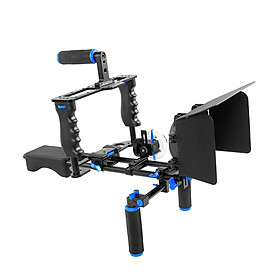 Khung Máy Quay Phim Hợp Kim Nhôm Andoer D221 Kèm Matte Box + Thanh Đỡ Vai 15mm
