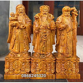 Mua Bộ tượng phật tam đa phúc lộc bằng gỗ huyết long mọng đầu kt 30×11×9cm