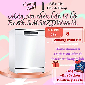 Mua Máy rửa bát độc lập Bosch SMS8ZDW48M Serie 8  8 chương trình rửa 14 bộ bát đĩa châu âu- Hàng chính hãng