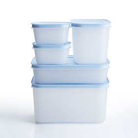 Bộ 5 Hộp Đựng Thực Phẩm Tupperware Trữ Đông Gen II 170ml 1L 1L1 2L5