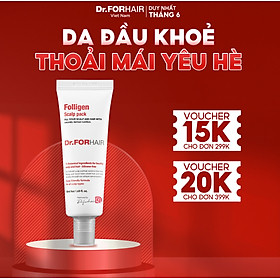 Dầu xả dưỡng tóc, kem xả chăm sóc nuôi dưỡng tóc chăm sóc da đầu, giảm rụng tóc Dr.FORHAIR Folligen Scalp Pack 50ml