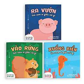 Sách Ehon - Combo 3 cuốn Ai giấu cái gì đó - Dành cho trẻ từ 0 - 4 tuổi