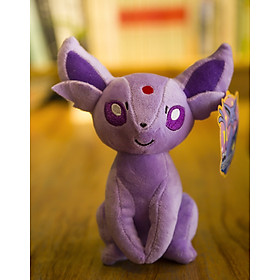 Gấu Bông Pokemon Eevee (Eevui) Espeon Hệ Siêu Linh (20Cm---30Cm) Nguyên Tem Nguyên Tag (Tặng Kèm 1 Ví Da 12 Ngăn Đựng Thẻ ATM, CCCD)