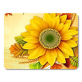 Mua Bàn di chuột in mẫu HOA CÚC VÀNG 2 cỡ 20x24 cm  - Hàng chính hãng