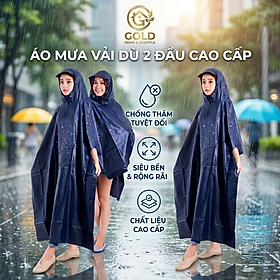 Áo Mưa Cánh Dơi Vải Dù 2 Đầu Cao Cấp Chống Thấm - Màu Ngẫu Nhiên