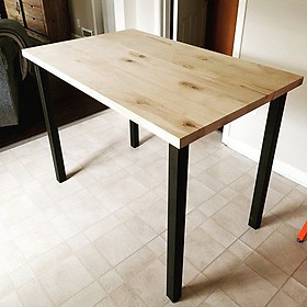Mua Chân bàn sắt bộ 4 chân đen   loại lớn  cho bàn học  làm việc tự lắp đặt   có đi kèm ốc vít