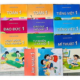 Bộ sách giáo khoa Lớp 1- Kết Nối Tri Thức Với Cuộc Sống (10 quyển- Kèm bìa nilong bao sách, nhãn tên)