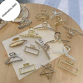 Cặp tóc nữ phong cách hàn quốc, kẹp càng cua sắt kim loại hợp kim, cào tóc ngoạm sau