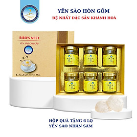 [HỘP 6 LỌ 70ML] Nước Yến Sào Nhân Sâm - Yến Sào Hòn Gốm Chính Hiệu Khánh Hoà - H G SALANGANES NEST