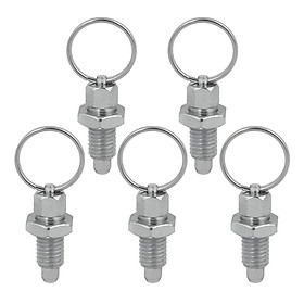 5x Premium Steel Spring Indexing Plunger with Pull Rings, Easy to Use
