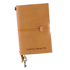Portable Leather Notebook Blank Page, Travel Journal Diary Notes
