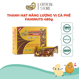 Thanh Hạt Năng Lượng FAMINUTS Vị Táo Đỏ, Cacao, Mật Ong, Cà Phê Nutsbar Energy Hộp 12 Thanh 480g - Thực Phẩm Tiếp Năng Lượng Lành Mạnh