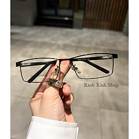Kính nửa viền chữ nhật dáng basic đơn giản dễ đeo cho nam nữ