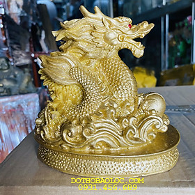 Mua Tượng rồng ôm châu phong thủy mang lại tài lộc may mắn cao 15cm
