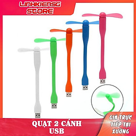 ️ QUẠT MINI USB 2 CÁNH cắm pin sạc dự phòng, laptop, desktop, các ổ điện có cổng USB