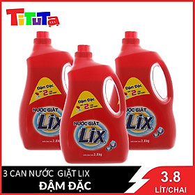 COMBO 3 chai nước giặt LIX Đậm đặc (Đỏ) 3.8LX3