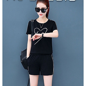 ĐỒ BỘ THỂ THAO NỮ IN HÌNH TIM TN01