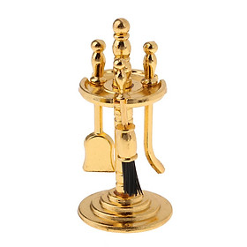 1/12 Nhà Búp Bê Mini Hợp Kim Dụng Cụ Vệ Sinh & Bộ Trang Trí Sân Vườn