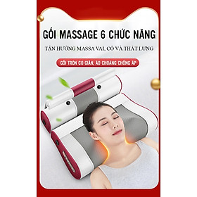 Gối Massage Okato Hồng Ngoại 6 chức năng- hàng chính hãng