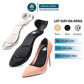 Hình ảnh 2 cặp miếng lót giày cao gót mũi tròn cho giày bị rộng, giúp giảm size cao cấp - buybox - BBPK11