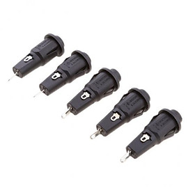 3x5 Pieces Chassis Panel Mount Glass Tube Fuse Holder for 5x20mm Fuse
