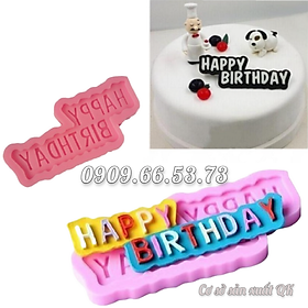 Khuôn rau câu silicon sinh nhật Happy Birthday - Mã số 1375