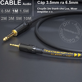 Mua Cáp 3.5 ra 6.5 balanced DIY 0.5 đến 10 mét - 1/8 to 1/4 TRS cable