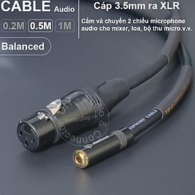 Mua Cáp canon ra 3.5 chuyển âm thanh micro cho Mixer Loa Sound card.v.v. DIY - Female XLR to 3.5mm female balanced audio cable