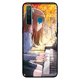 Ốp Lưng in cho Realme 5 Mẫu Nàng Đánh Đàn Piano - Hàng Chính Hãng