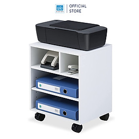 Kệ Gỗ Văn Phòng Để Tài Liệu, Máy In, Có Bánh Xe Di Chuyển SIB Decor KG41