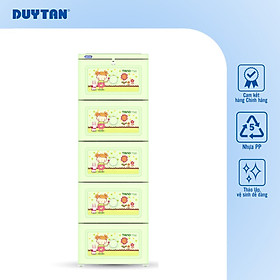 Tủ nhựa DUY TÂN Tano 5 ngăn bánh xe tiện lợi di chuyển