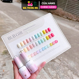 Set Sơn Gel BUBGIR 12 Màu Tông Pastel Số 85 Làm Nail Cao Cấp, Tặng Bảng Màu Cao Cấp, Bền Màu, Đặc Mướt, Tạo Xu Hướng Móng Ngọt Ngào Nữ Women
