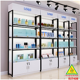 Mua Kệ trưng bày sản phẩm  hàng hóa   kệ trang trí khung sắt mặt gỗ KST408 - Nội thất lắp ráp Viễn Đông Adv