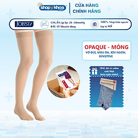[Da nhạy cảm] Vớ y khoa đùi silicone JOBST Opaque Sensitive - Mỏng,màu da,kín ngón, 20-30mmHg,giãn tĩnh mạch