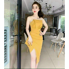 Đầm cúp ngực xếp ly có mút ngực siêu quyến rũ siêu xinh