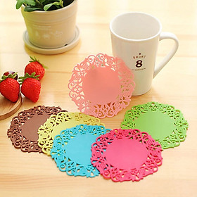 Mua Set 10 Lót Ly Silicon Hình Hoa Văn